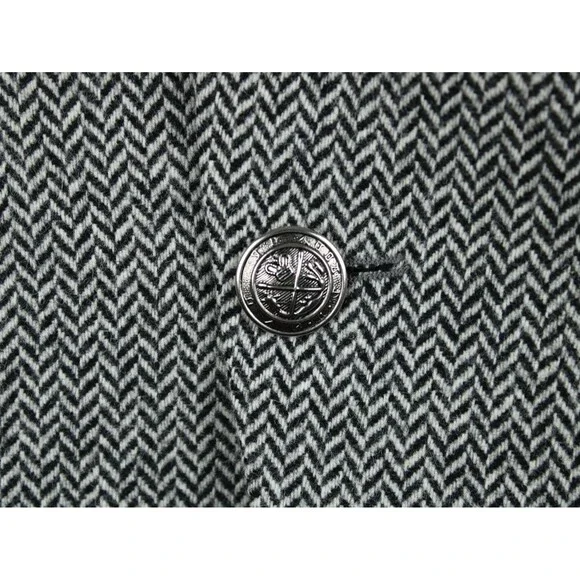Saddleworth Superfine Wool Sable Mink Cashmere Jacket Coat Gray Herringbone